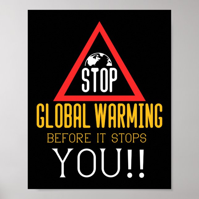Poster Parem com o aquecimento global do ambiente climáti (Frente)