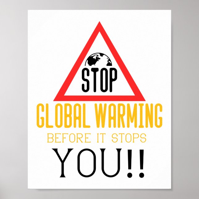Poster Parem com o aquecimento global do ambiente climáti (Frente)