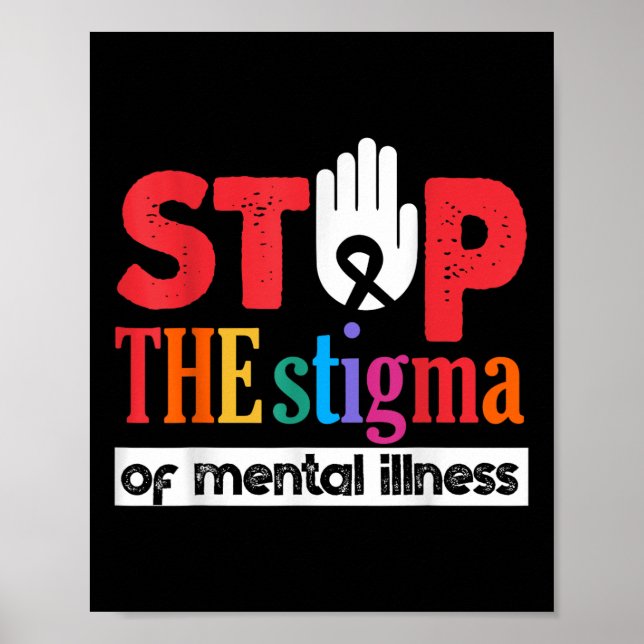 Poster Parem Com O Estigma Da Doença Mental Aw (Frente)