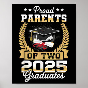Poster Parentes Engraçados De Dois Gêmeos Formandos 2025 