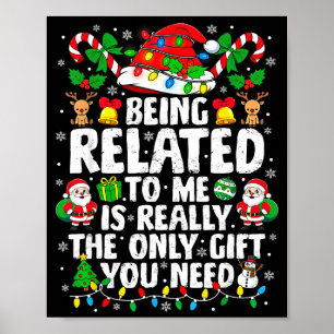 Poster Parentesco Comigo Piadas De Natal Família Xmas Pij