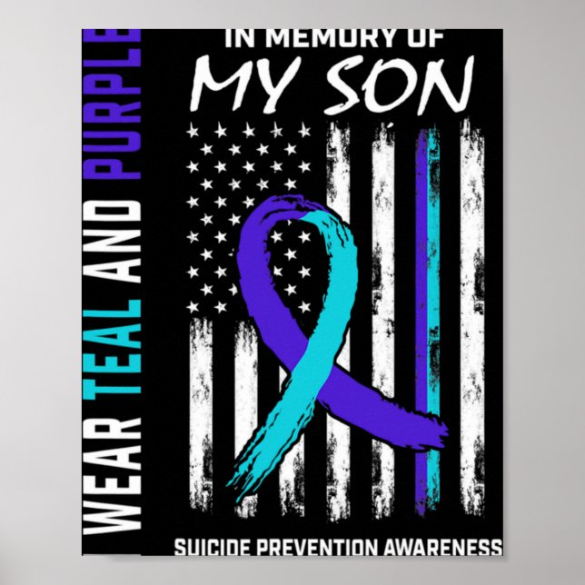 Poster Parents In Memory Of Son Suicide Awareness Prevent (Frente)