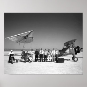 Pôster Paresev 1-A e dois aviões-reboque com tripulação e