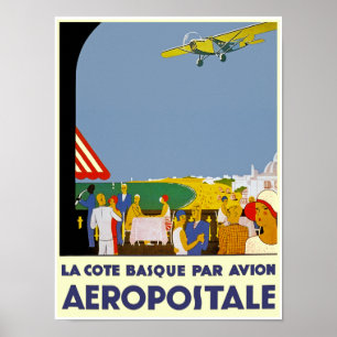 Poster Paridade Basque Avion da costa do La