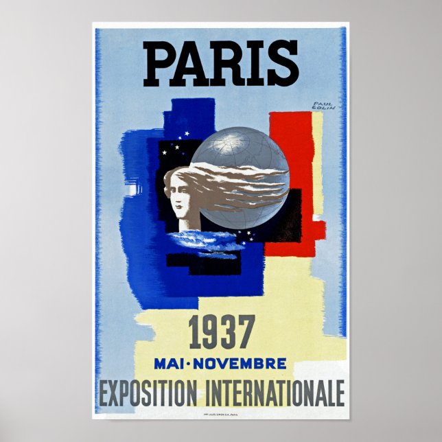 Pôster Paris 1937 ~ Exposição Internacional (Frente)