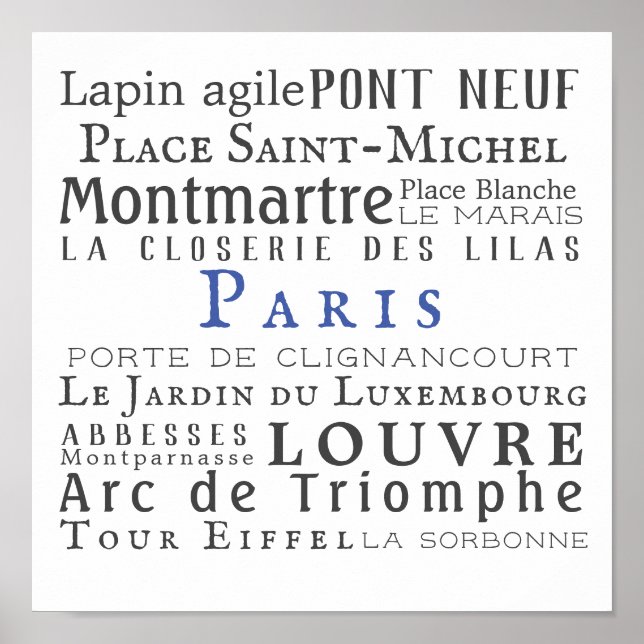 Poster Paris and its landmarks (Frente)