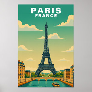 Poster Paris Antiga, França Paisagem Urbana Viagem