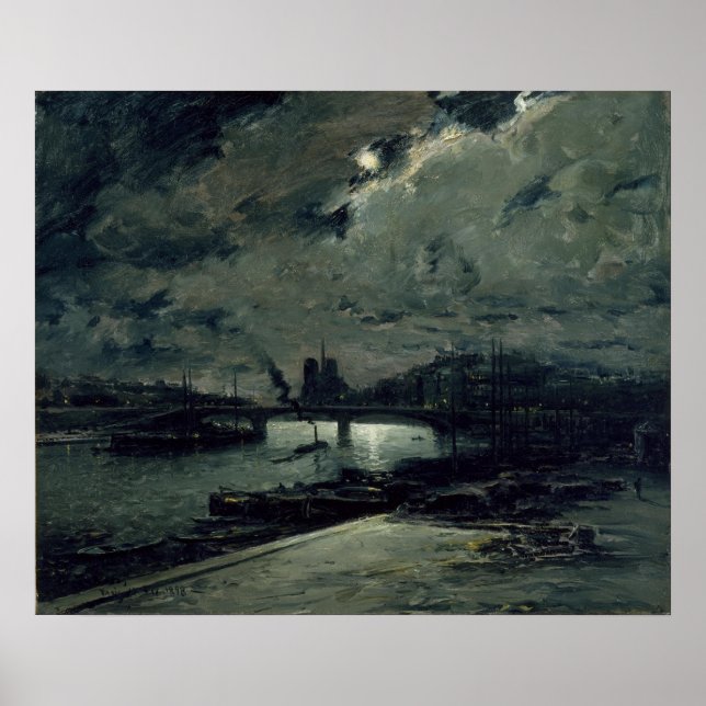 Poster Paris au clair de lune - Frank Myers Boggs (Frente)