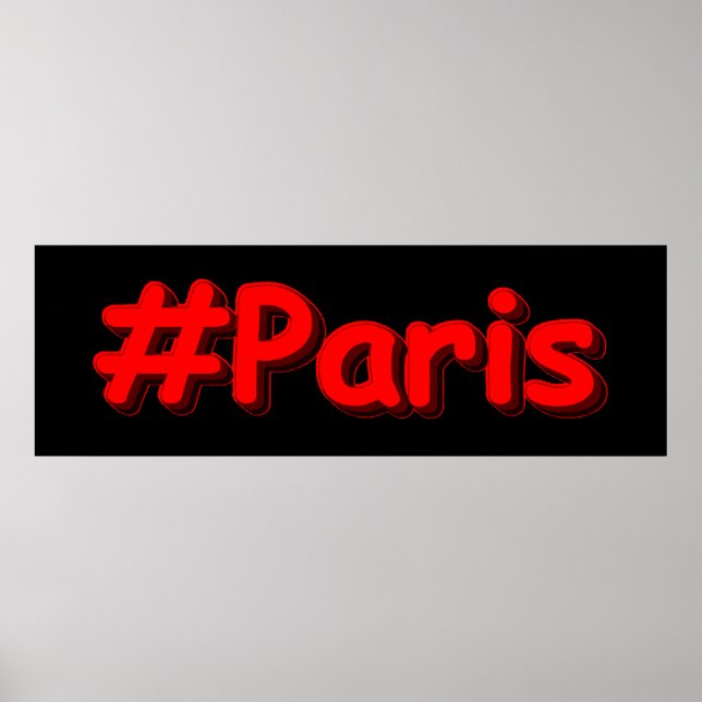 Poster "#Paris" Design. Comprar Agora (Frente)