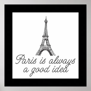 Pôster Paris é sempre uma boa ideia