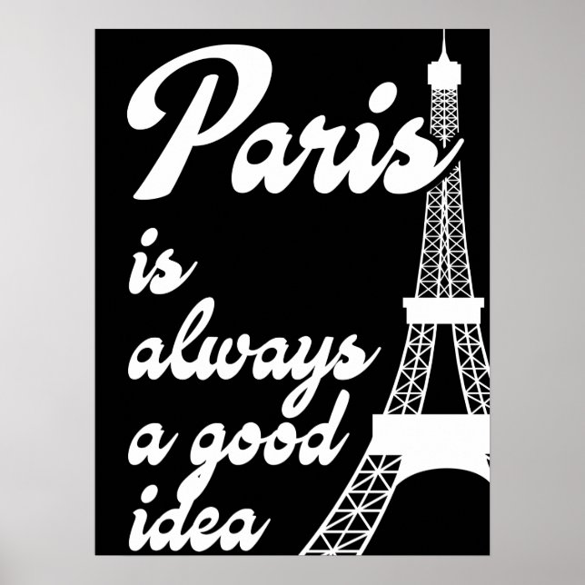 Poster Paris é sempre uma boa ideia (Frente)