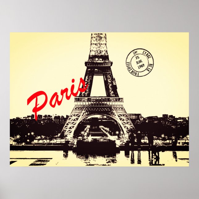 Poster Paris Eiffel tower  (Frente)