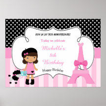 Paris Eiffel Tower African American Girl