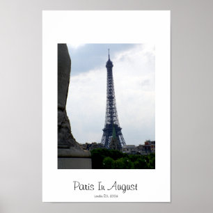 Poster Paris em agosto