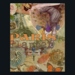Pôster Paris Flapper Art Deco Peacock Vintage<br><div class="desc">Vintage Peacock Flapper - Esta colagem de folheto de paris inclui muitas imagens de vintage divertidas, maravilhosamente organizadas para decoração domiciliar que requer um presente de vintage colorido. A imagem inclui uma flapper que olha para uma borboleta, um pavão e uma libélula. Em segundo plano estão a torre Eiffel e...</div>