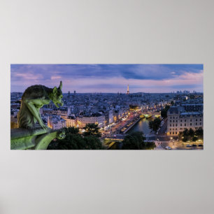 Poster Paris França Gargoyle