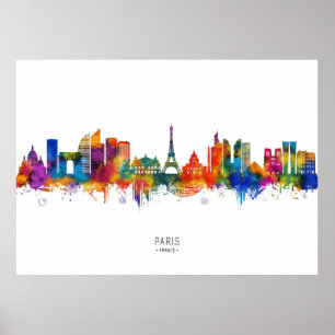 Poster Paris França Skyline