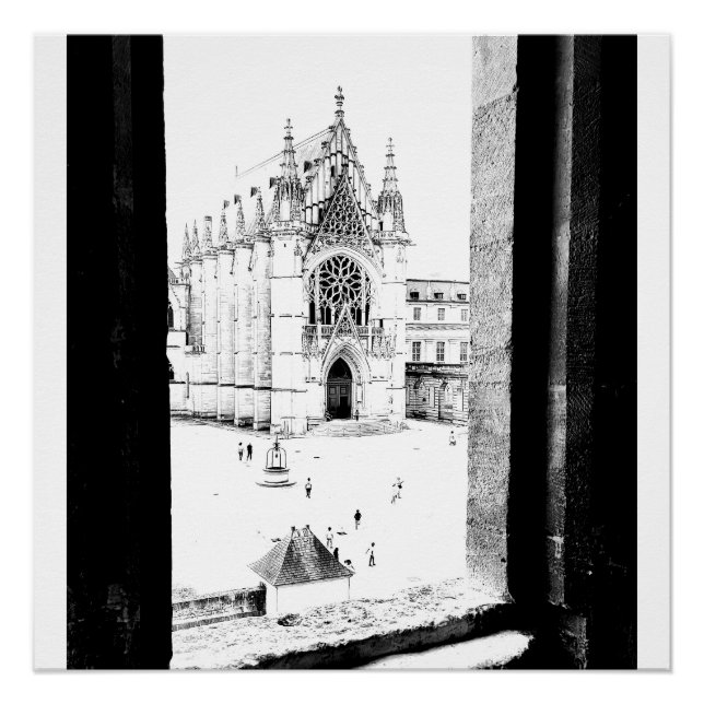 Pôster Paris gótica. Sainte-Chapelle de Vincennes. França (Frente)