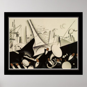 Poster "Paris Jazz" cerca de 1925 Art Deco