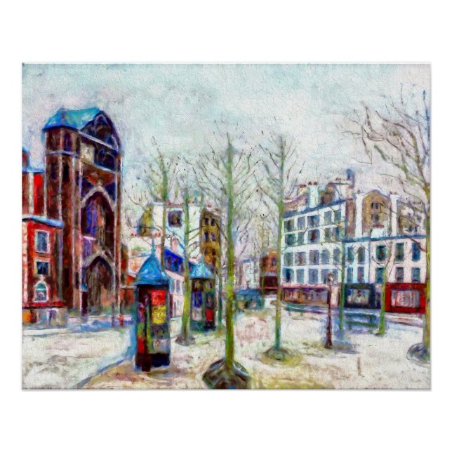 Pôster Paris, la Place des Abbesses (Frente)