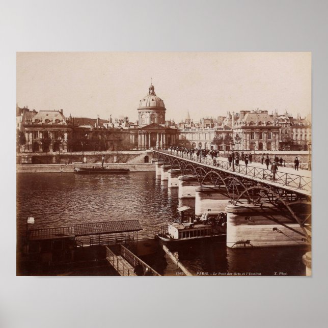 Poster Paris - Le Pont des Arts e l'Institut (Frente)