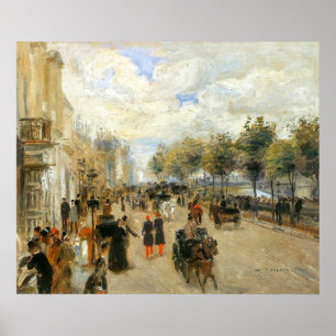Pôster Paris, Le Quai Malaquais, por Renoir