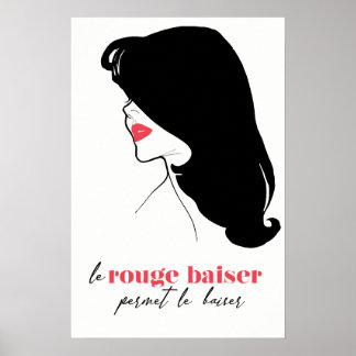 Poster Paris - Le Rouge Baiser (The Red Kiss)