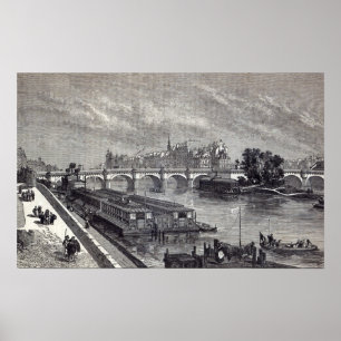 Poster Paris Moderna: Pont Neuf, 1845