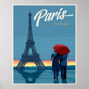 Pôster Paris na chuva