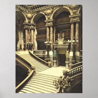 Poster Paris Opera House Grand Saircase