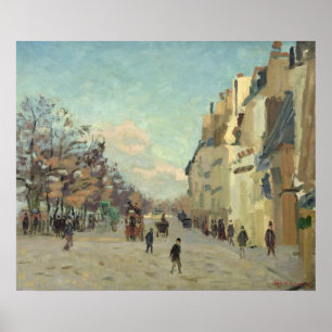 Poster Paris, Quai de Bercy, efeito da neve, c.1873-74