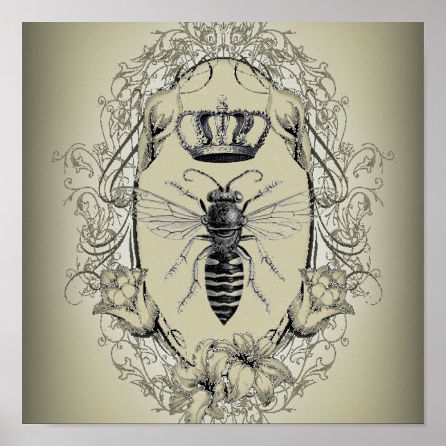 Poster paris steampunk beekeeper french abelha rainha (Frente)