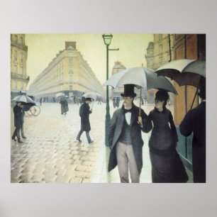 Poster Paris Street, Rainy Day, por Caillebotte