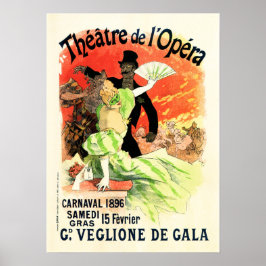 Poster PARIS THEATER DE L'OPERA Vintage Anúncio