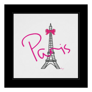 Pôster Paris, Torre Eiffel com arco Modern