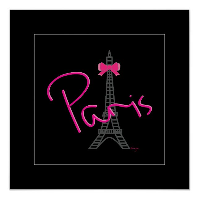 Pôster Paris, Torre Eiffel com Moderno arco (Frente)