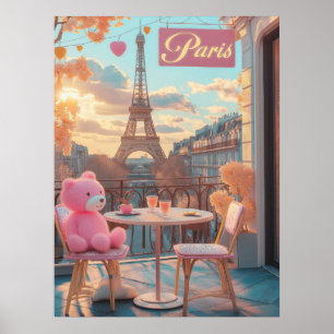 Poster Paris - Viagem da Torre Eiffel