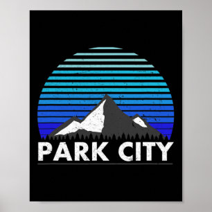 Poster Park City Bluebird Day Rocky Mountain Powder