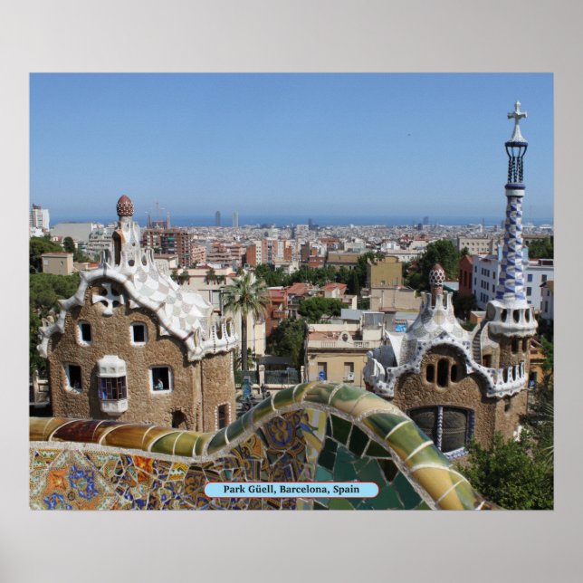 Pôster Park Güell, Barcelona, Espanha (Frente)