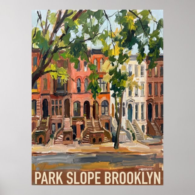 Poster Park Slope Brooklyn Nova York (Frente)