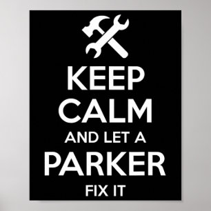 Poster Parker Aniversário de Apelido Divertido Família Ár