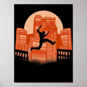 Poster Parkour, freerunner, presente de corredor