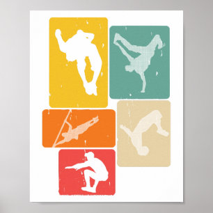 Poster Parkour Freerunner Traceur Retro Freerunning