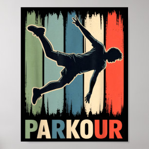 Poster Parkour, Ginasta Urbano, Traceur, Corredor