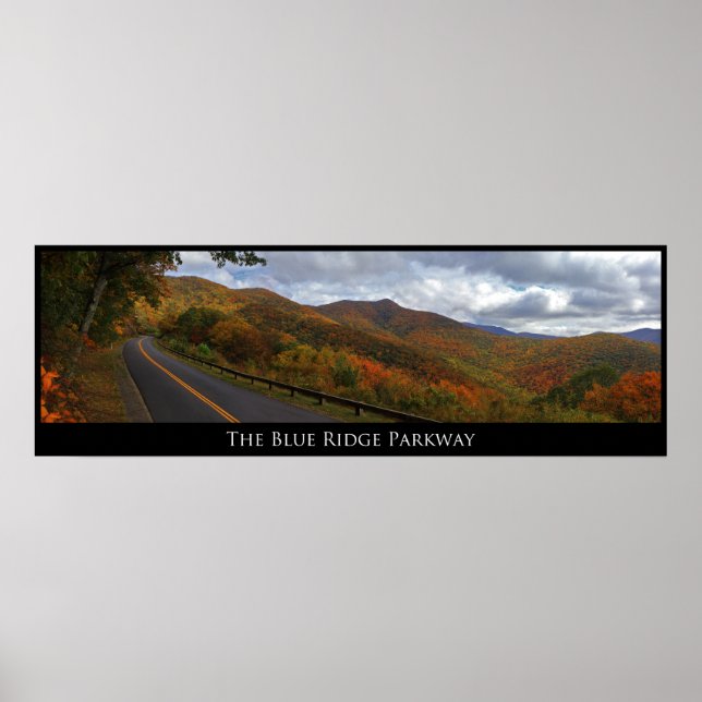 Poster Parkway Blue Ridge em outono (Frente)