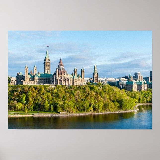 Poster Parlamento Hill em Ottawa (Frente)