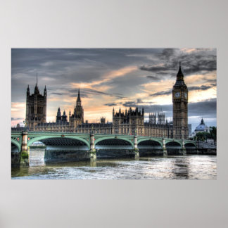 Poster Parliment Building - London, Inglaterra