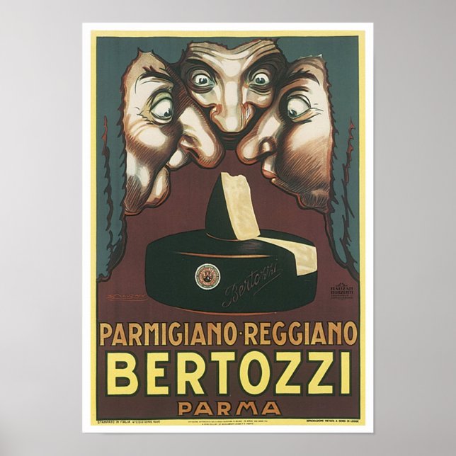 Poster Parmagiana Reggiano Bertozzi Parma Ad (Frente)