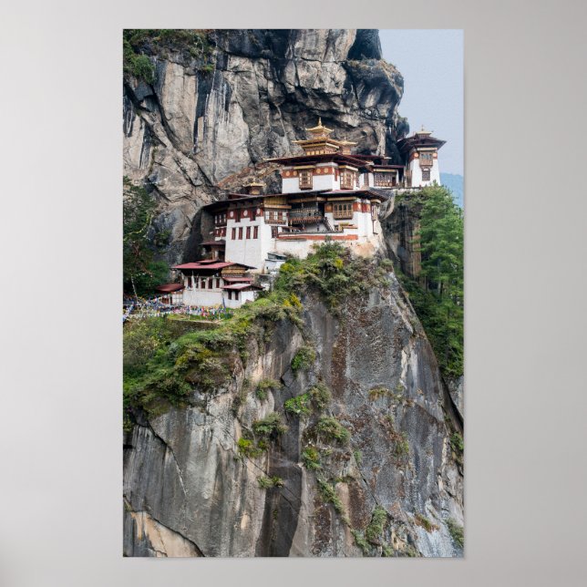 Poster Paro Taktsang: O Mosteiro do Ninho do Tigre - Butã (Frente)