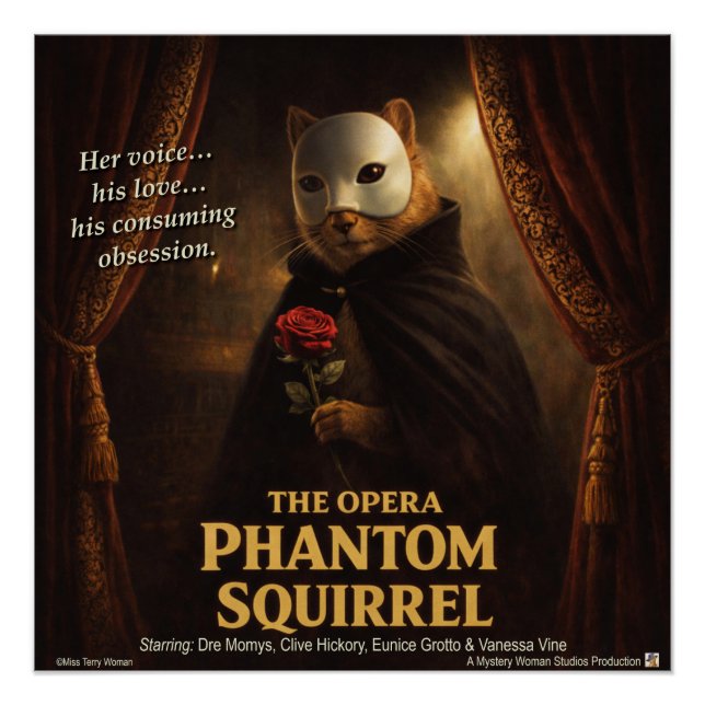 Pôster Paródia de Esquilo Fantasma da Ópera (Frente)